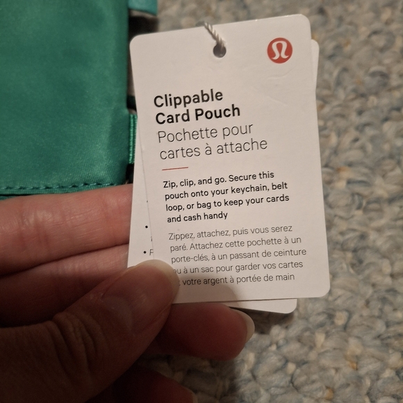 Lululemon Teal Clippable Card Coin Pouch - Picture 6 of 6